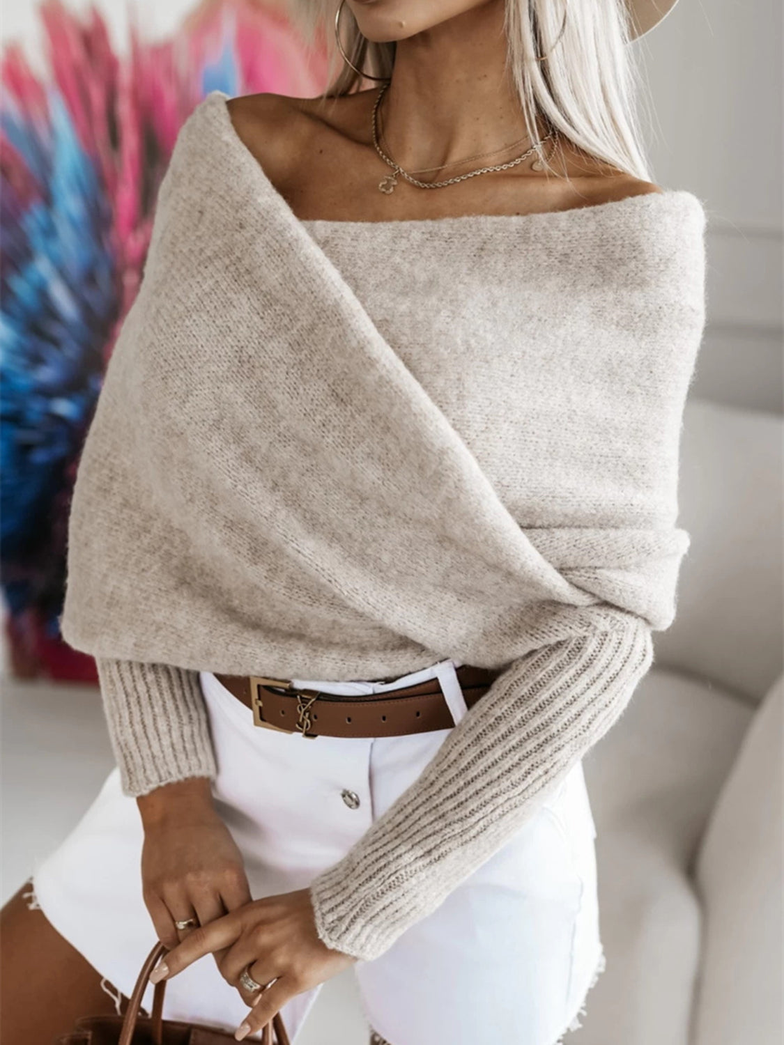Wrapped knit Sweater
