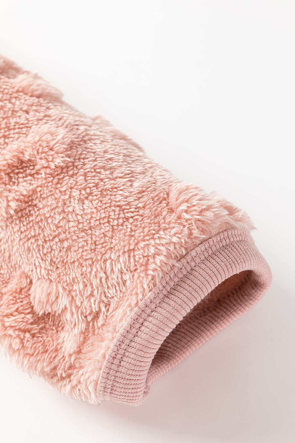 Light Pink Textured Leopard Fleece Lounge Set