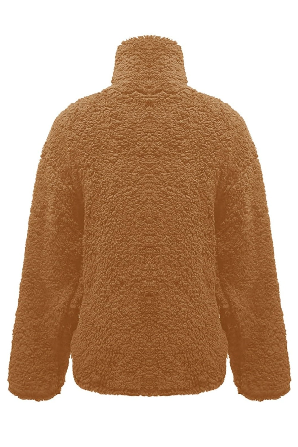 Cozy Caramel Fuzzy Turtleneck Sweatshirt