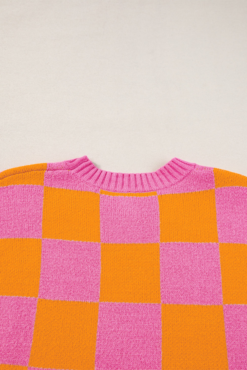 Colorblock Checkered Knit