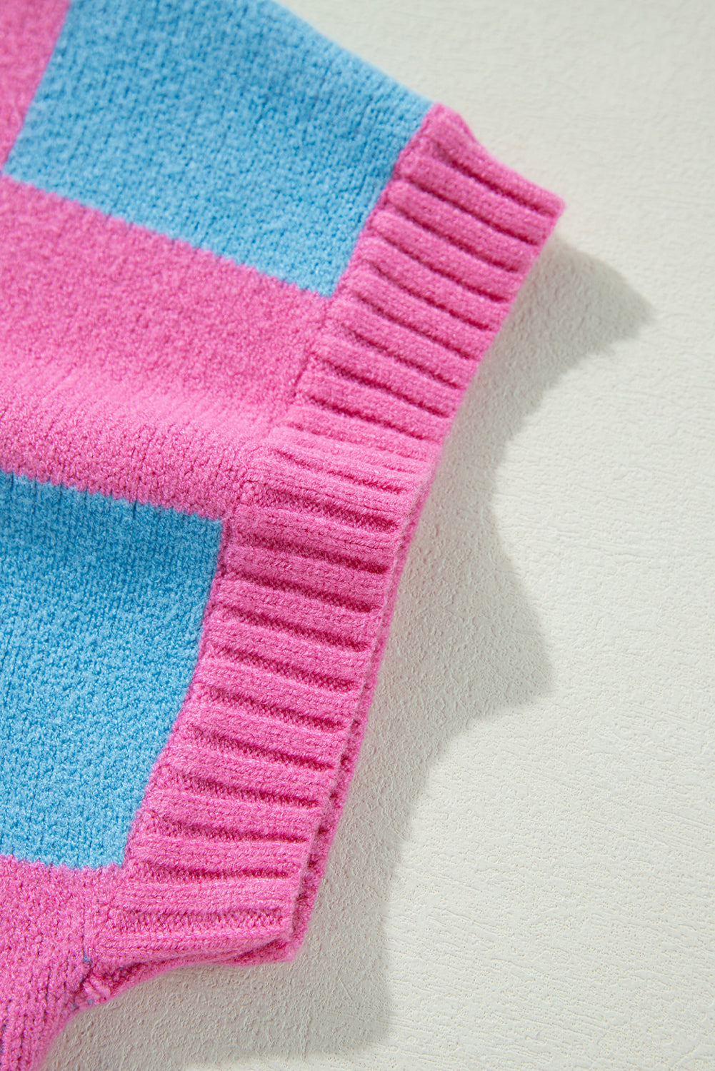 Colorblock Checkered Knit