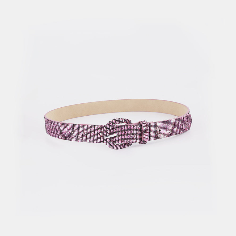 Sequin Leather Belt
