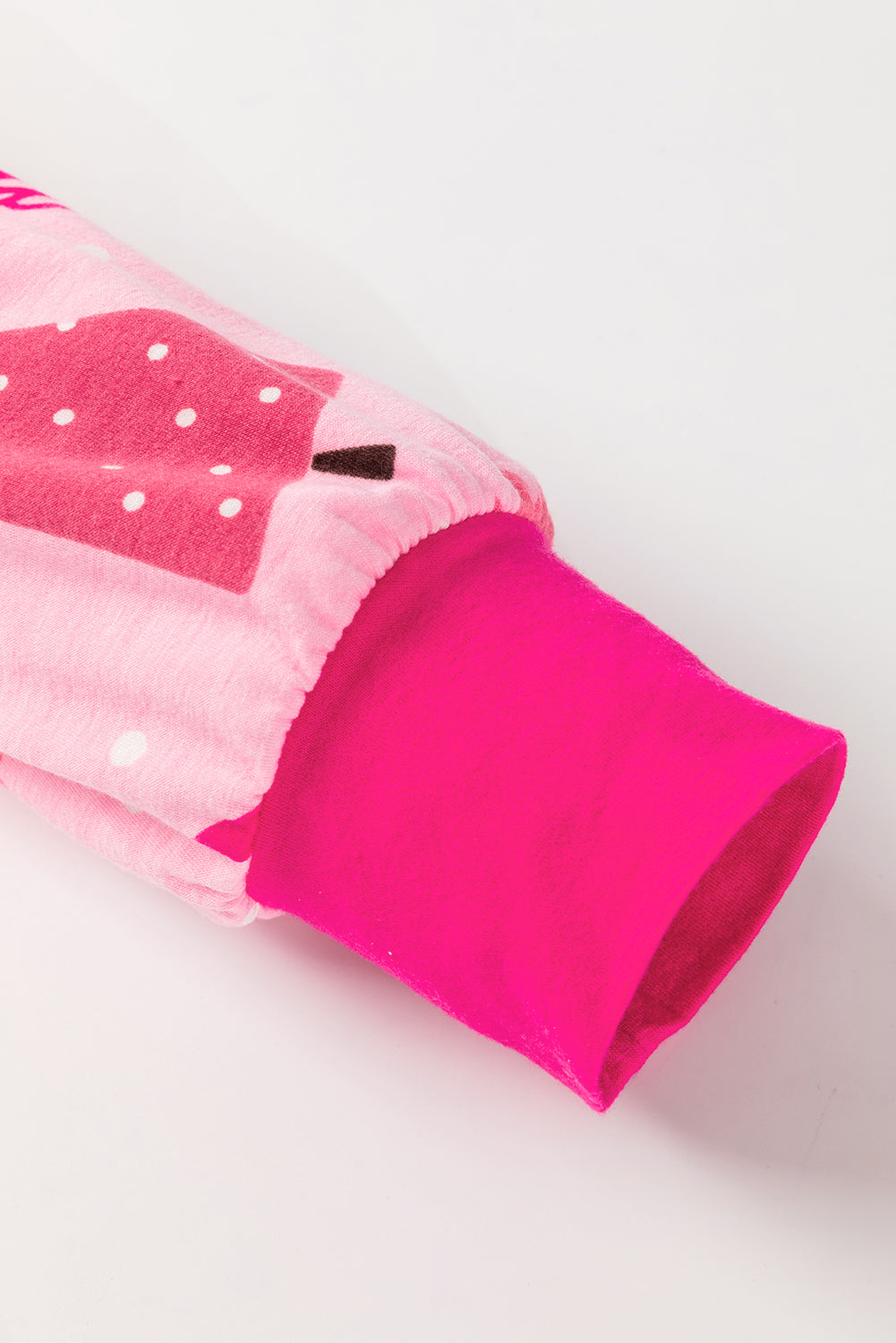 Pink Christmas Tree Print Lounge Set