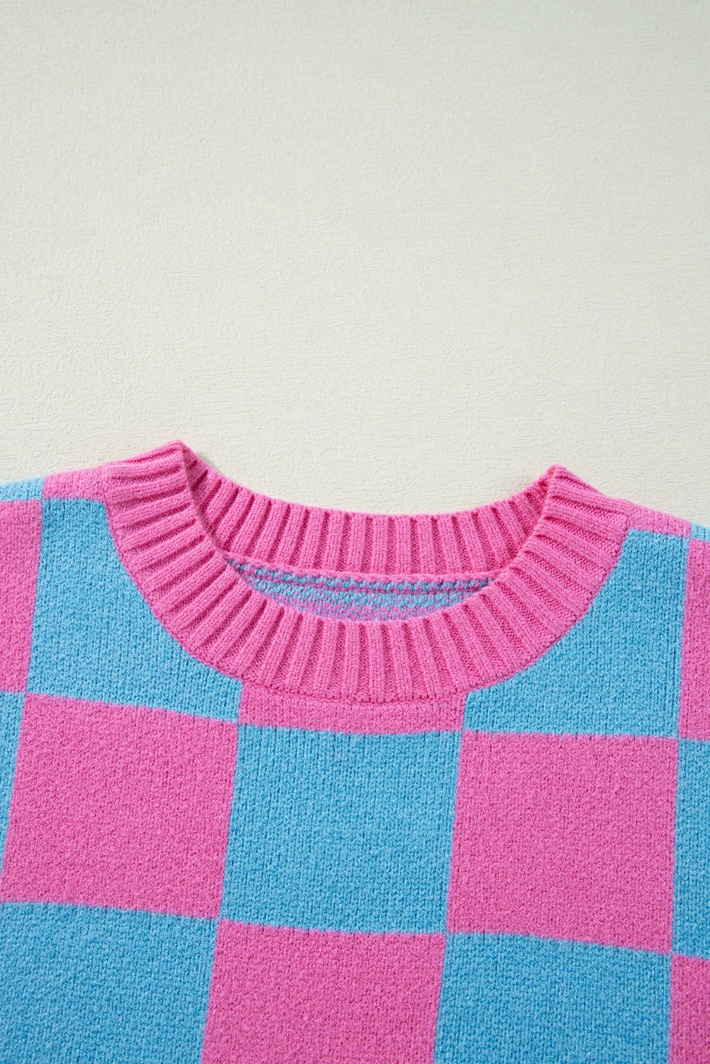Colorblock Checkered Knit