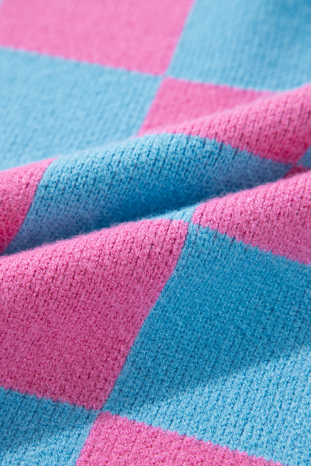 Colorblock Checkered Knit