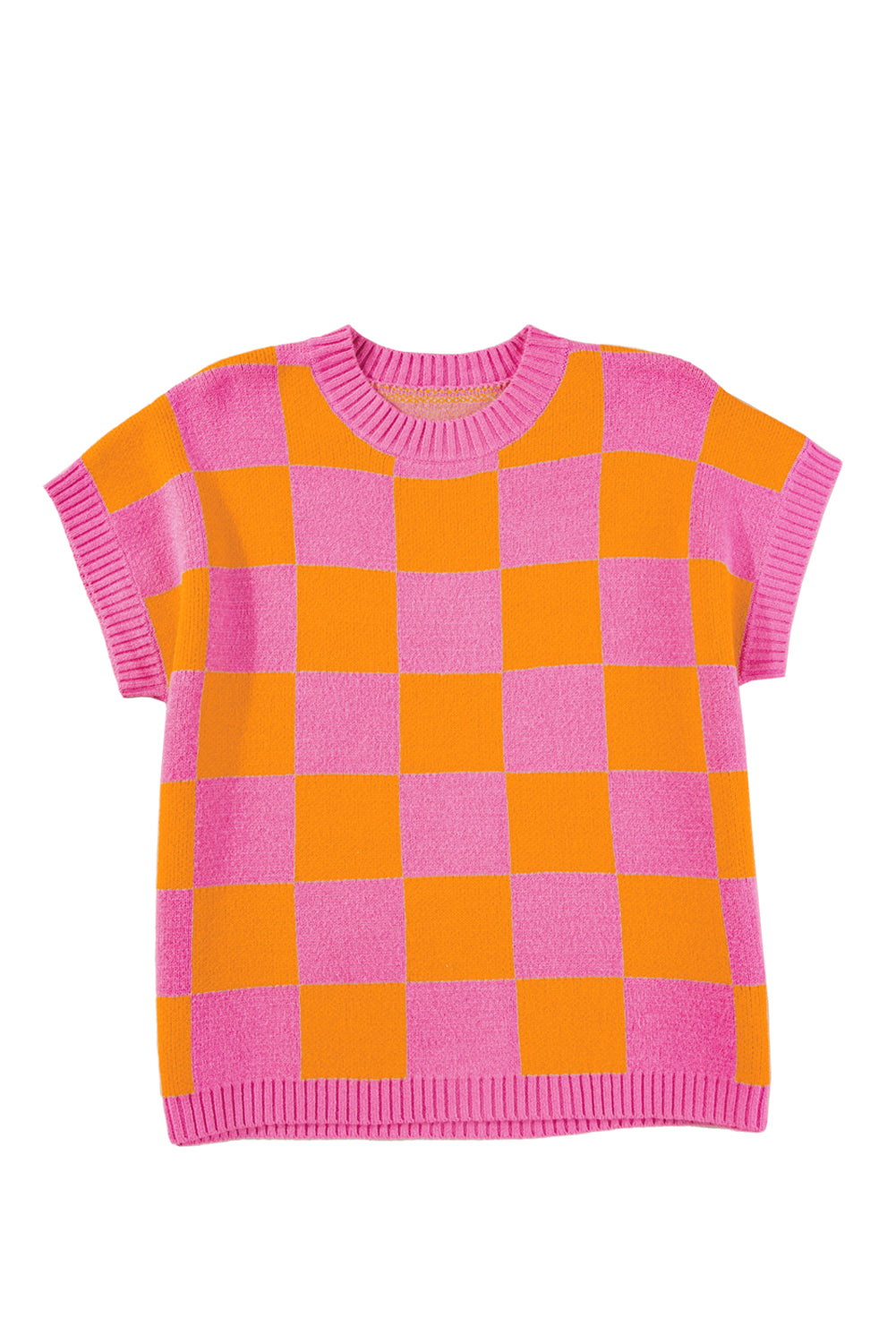 Colorblock Checkered Knit