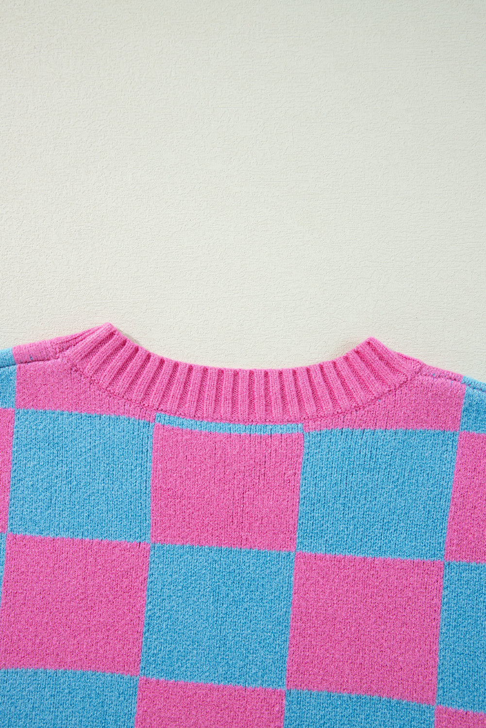 Colorblock Checkered Knit