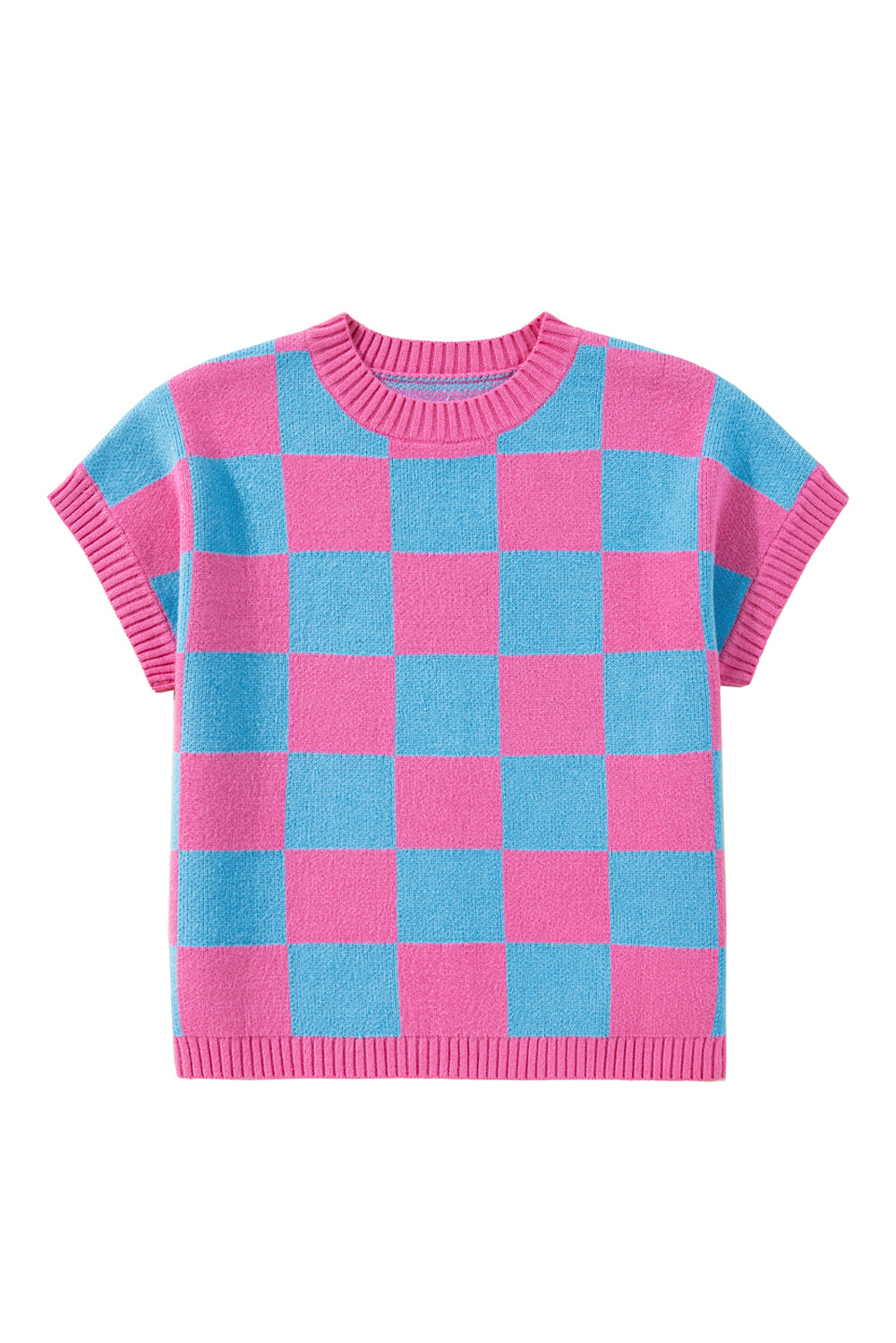 Colorblock Checkered Knit