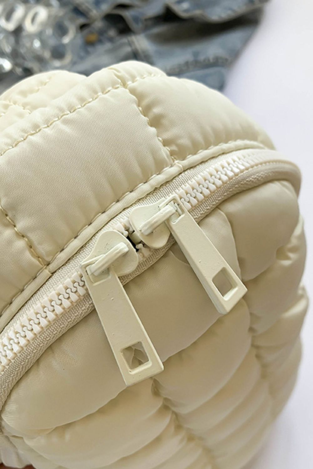 Olive Green Quilted Crossbody Bag