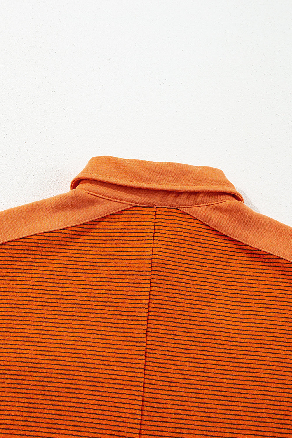 Trendy Henley Pullover with Puff Sleeves and Exposed Seams