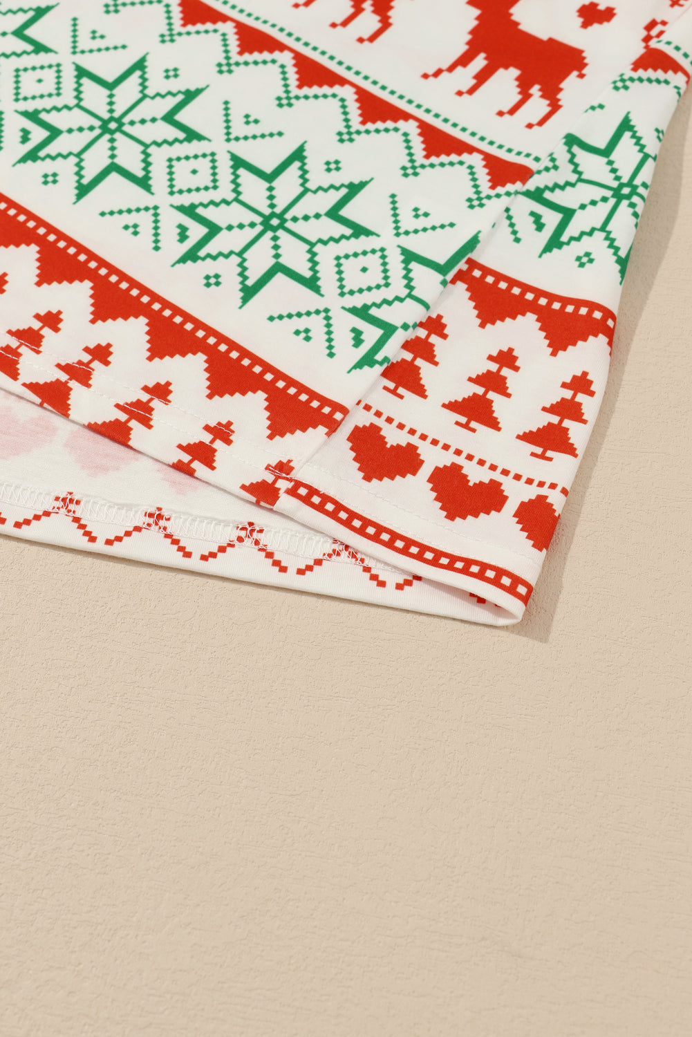 Festive White Christmas Print Pullover & Pants Lounge Set