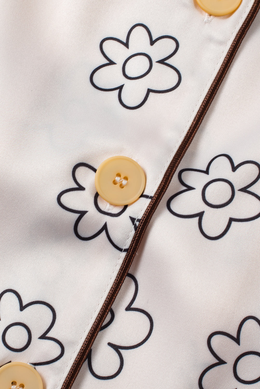 Dreamy Beige Floret Pajama Set
