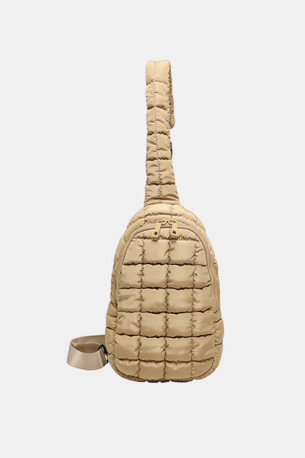 Olive Green Quilted Crossbody Bag