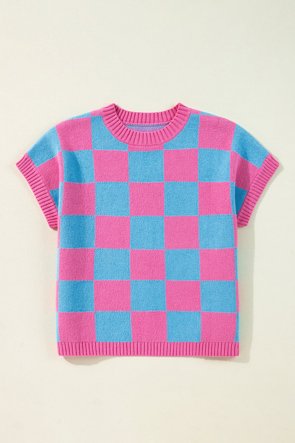Colorblock Checkered Knit