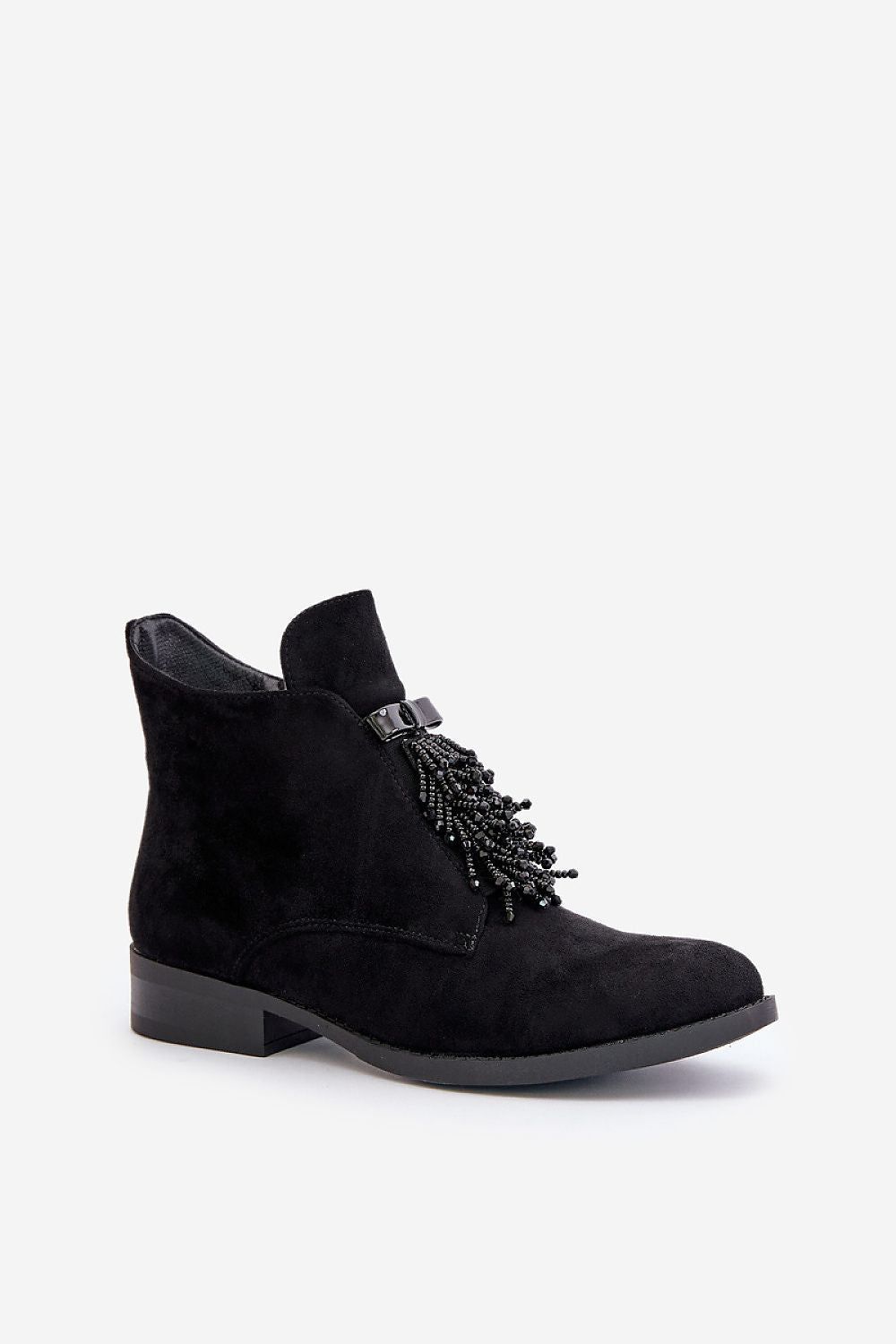 Stylish round toe boots with front detail
