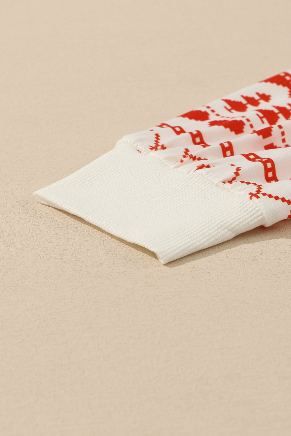 Festive White Christmas Print Pullover & Pants Lounge Set