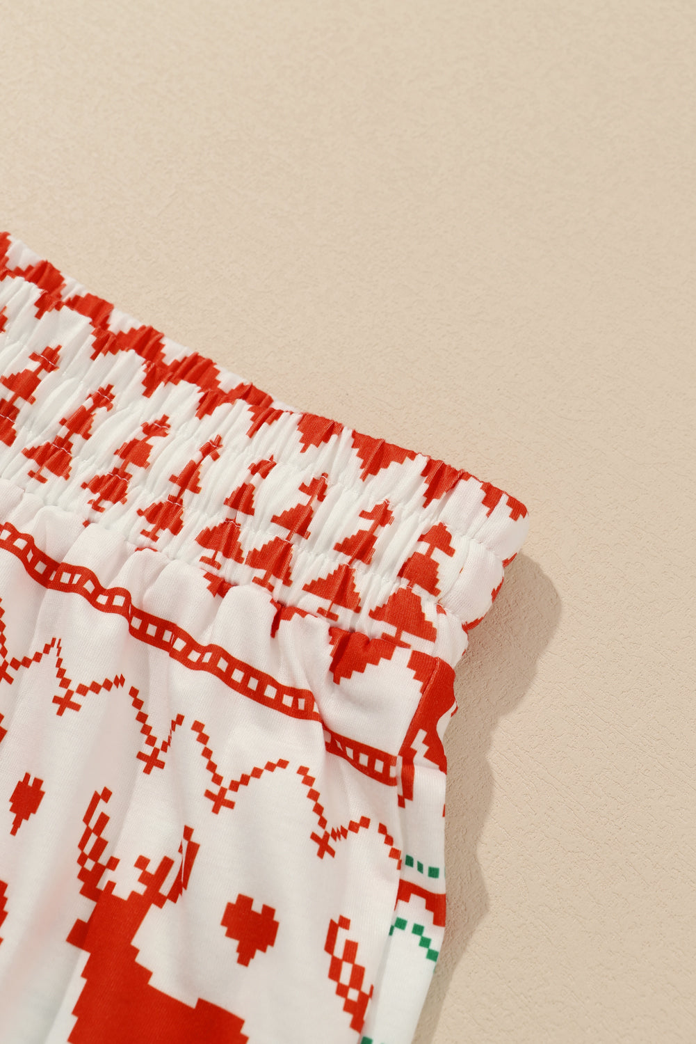 Festive White Christmas Print Pullover & Pants Lounge Set