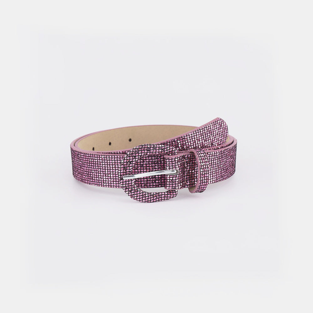 Sequin Leather Belt