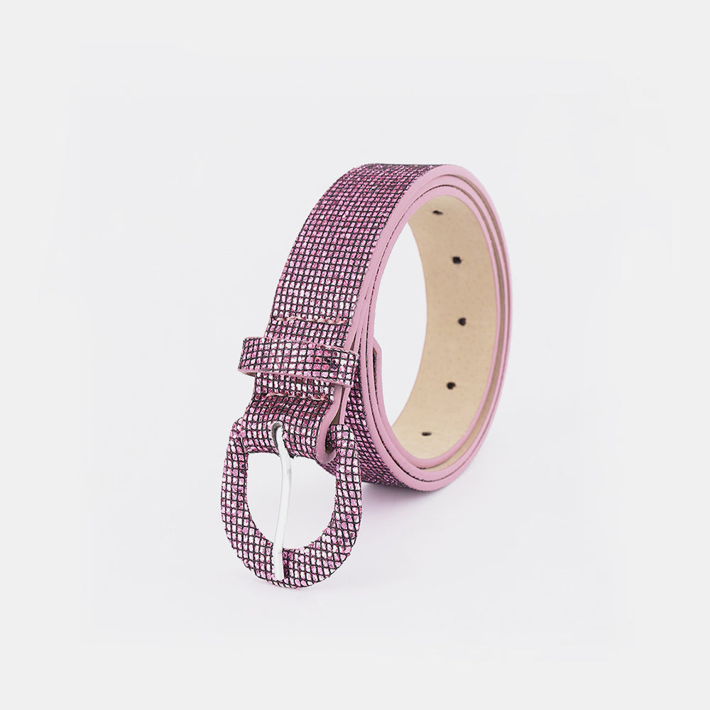 Sequin Leather Belt
