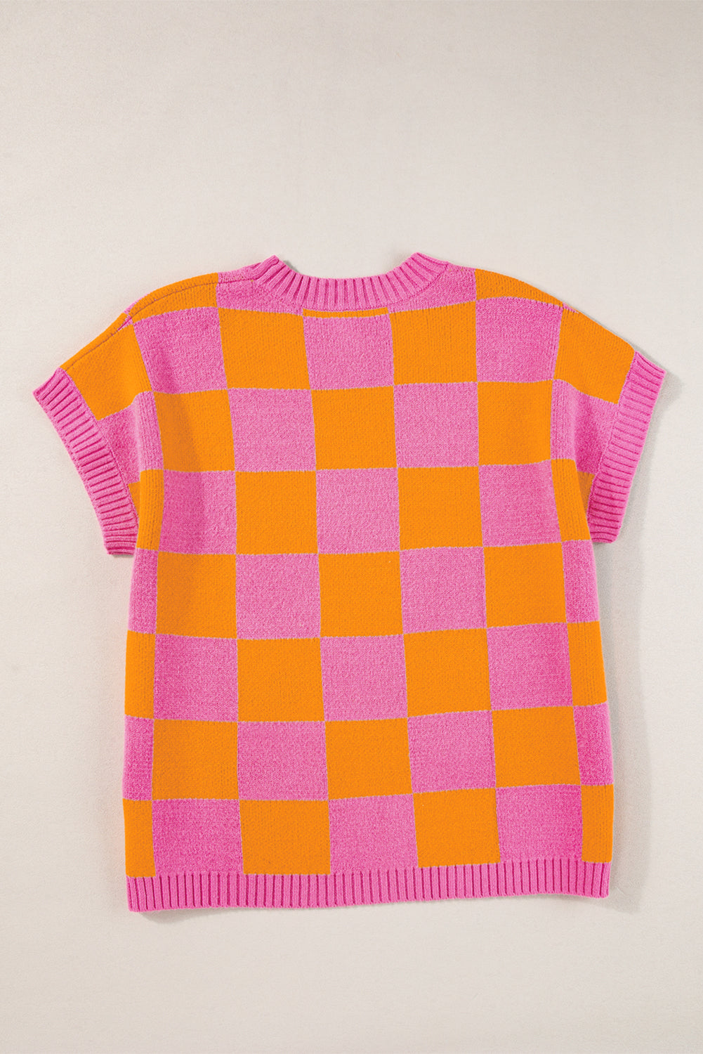 Colorblock Checkered Knit