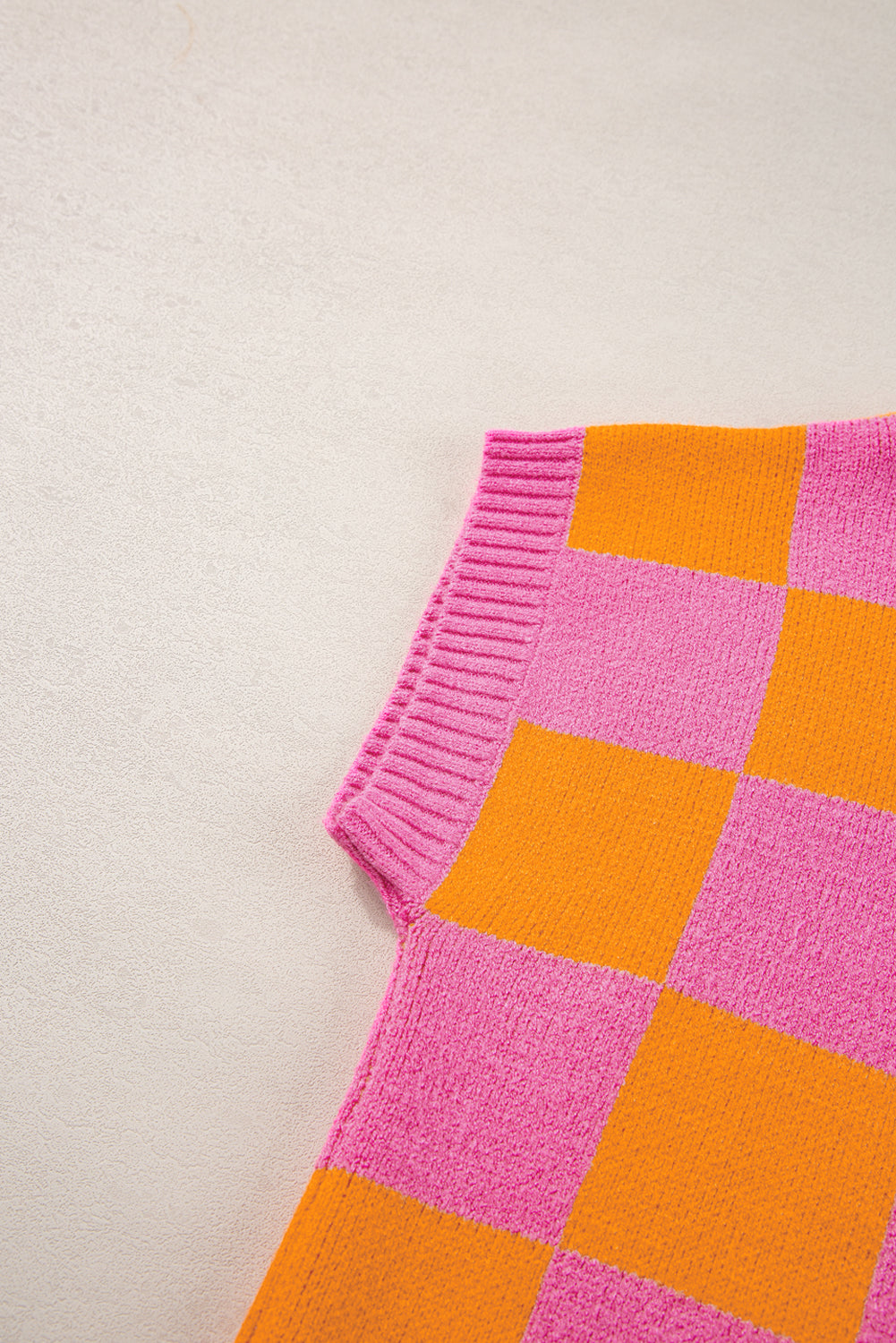 Colorblock Checkered Knit
