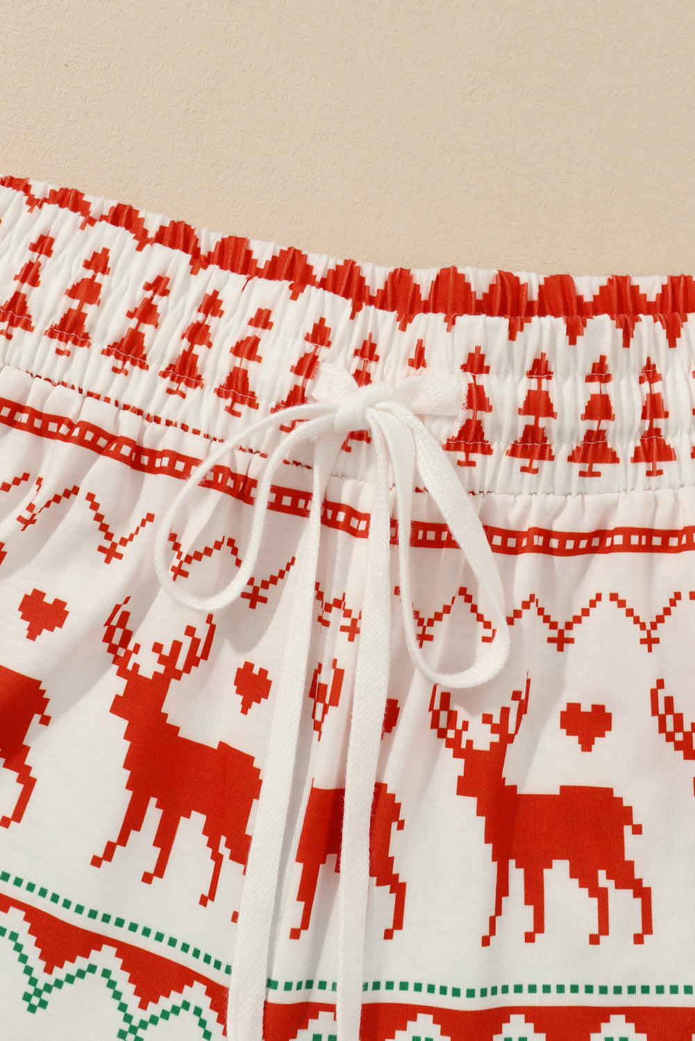 Festive White Christmas Print Pullover & Pants Lounge Set