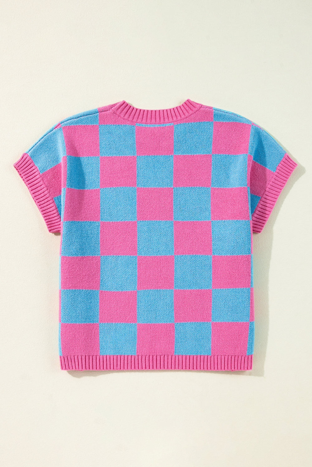 Colorblock Checkered Knit