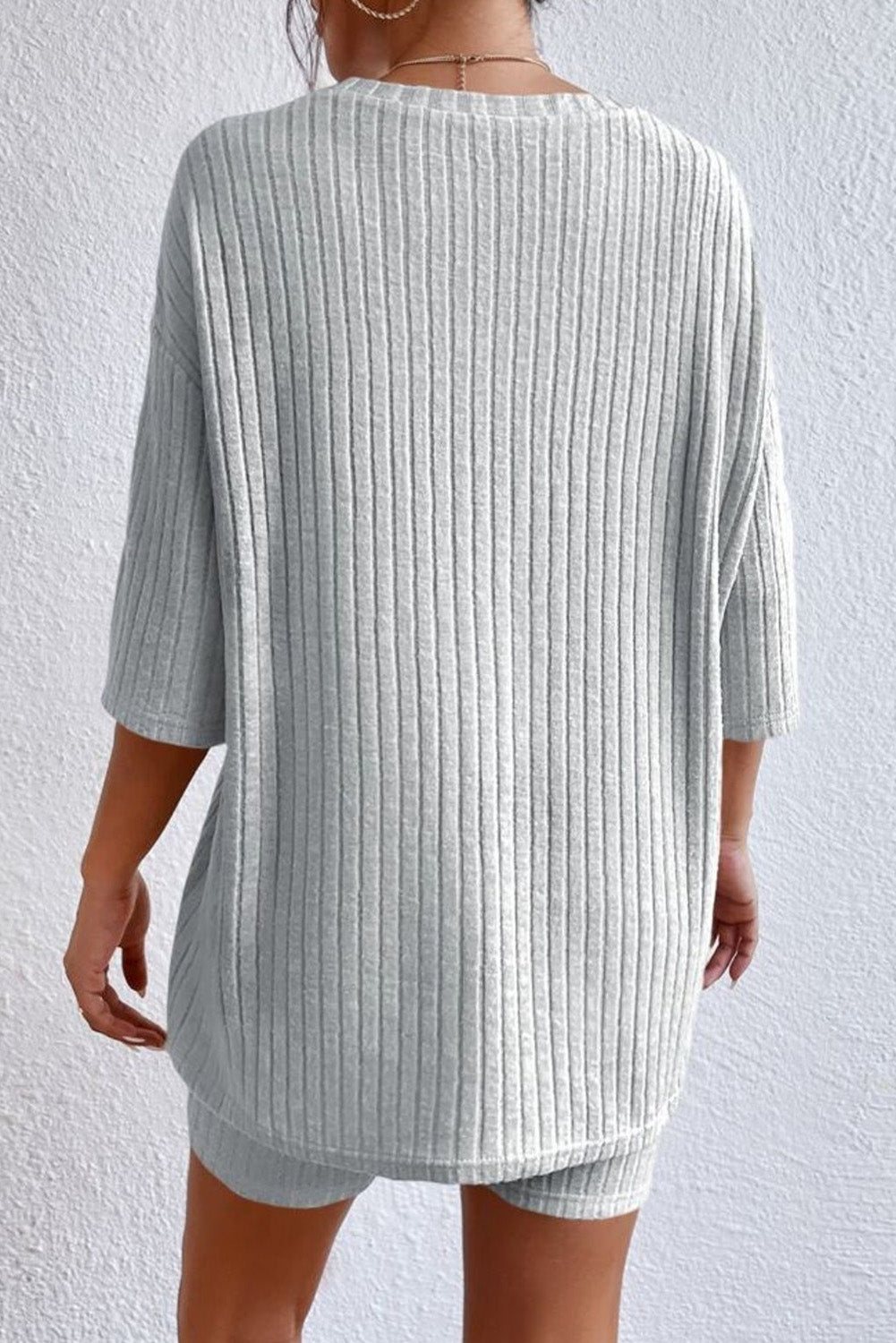 Ribbed Loose Fit Two-Piece Lounge Set