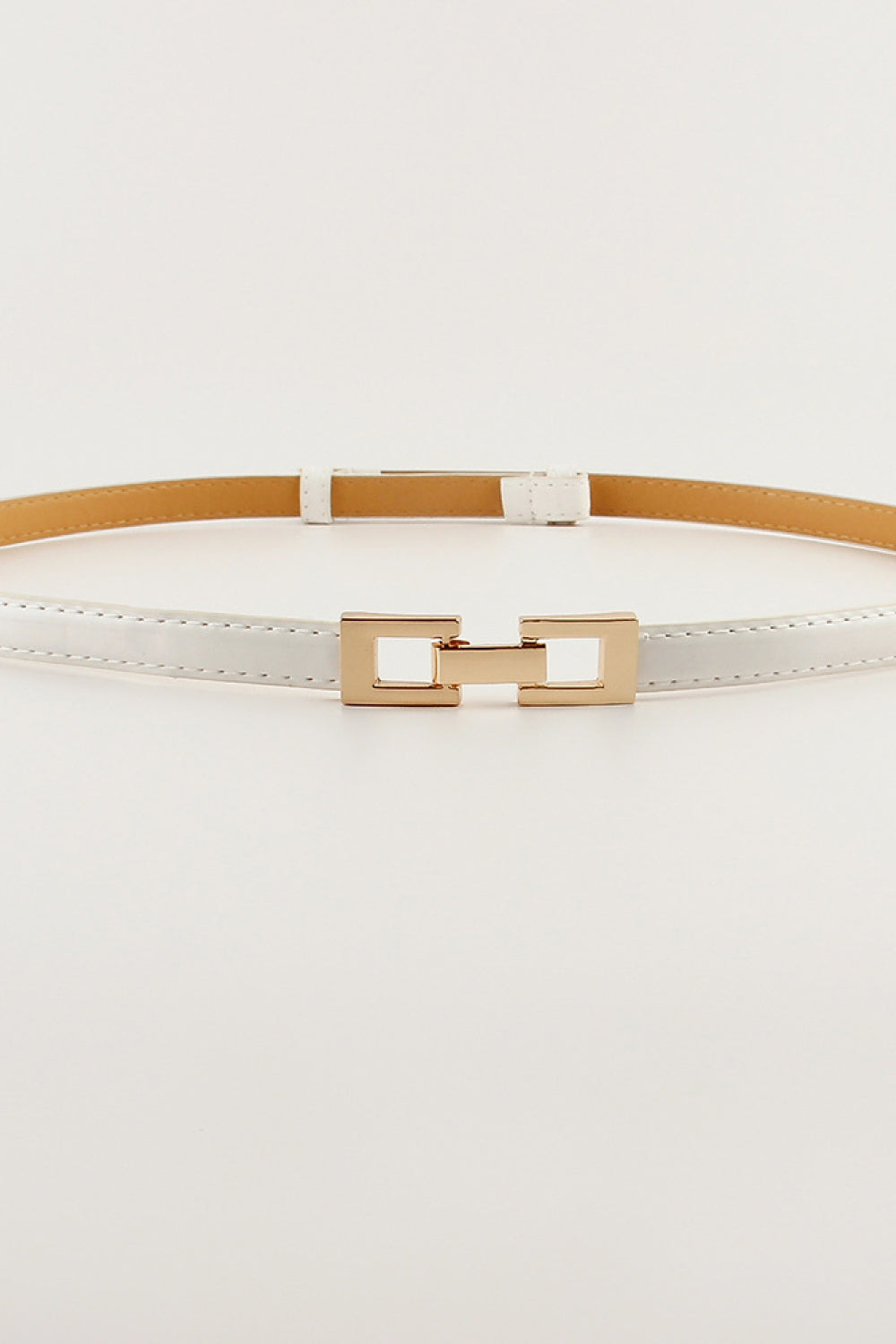 Skinny Belt with Gold Buckle
