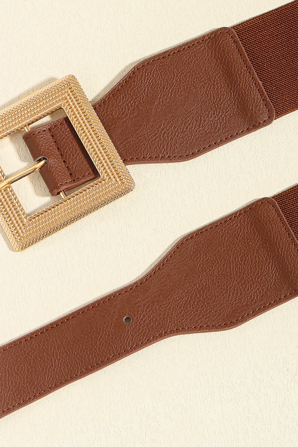 Stylish Gold Buckle Leather Belt