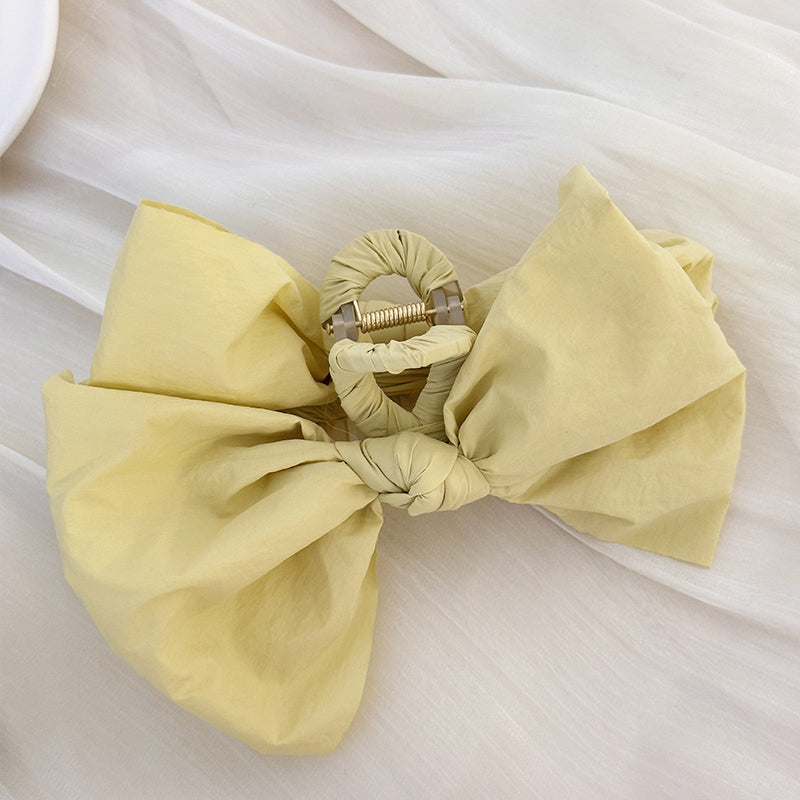 Plush Bow Hair Claw Clip