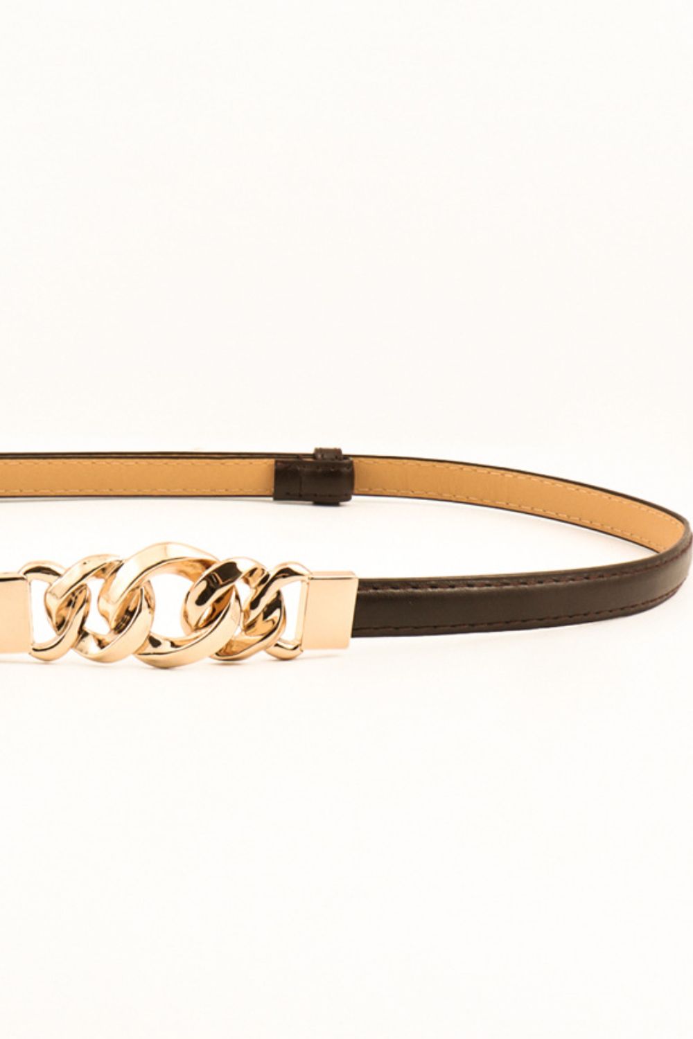 Skinny Belt with Gold buckle