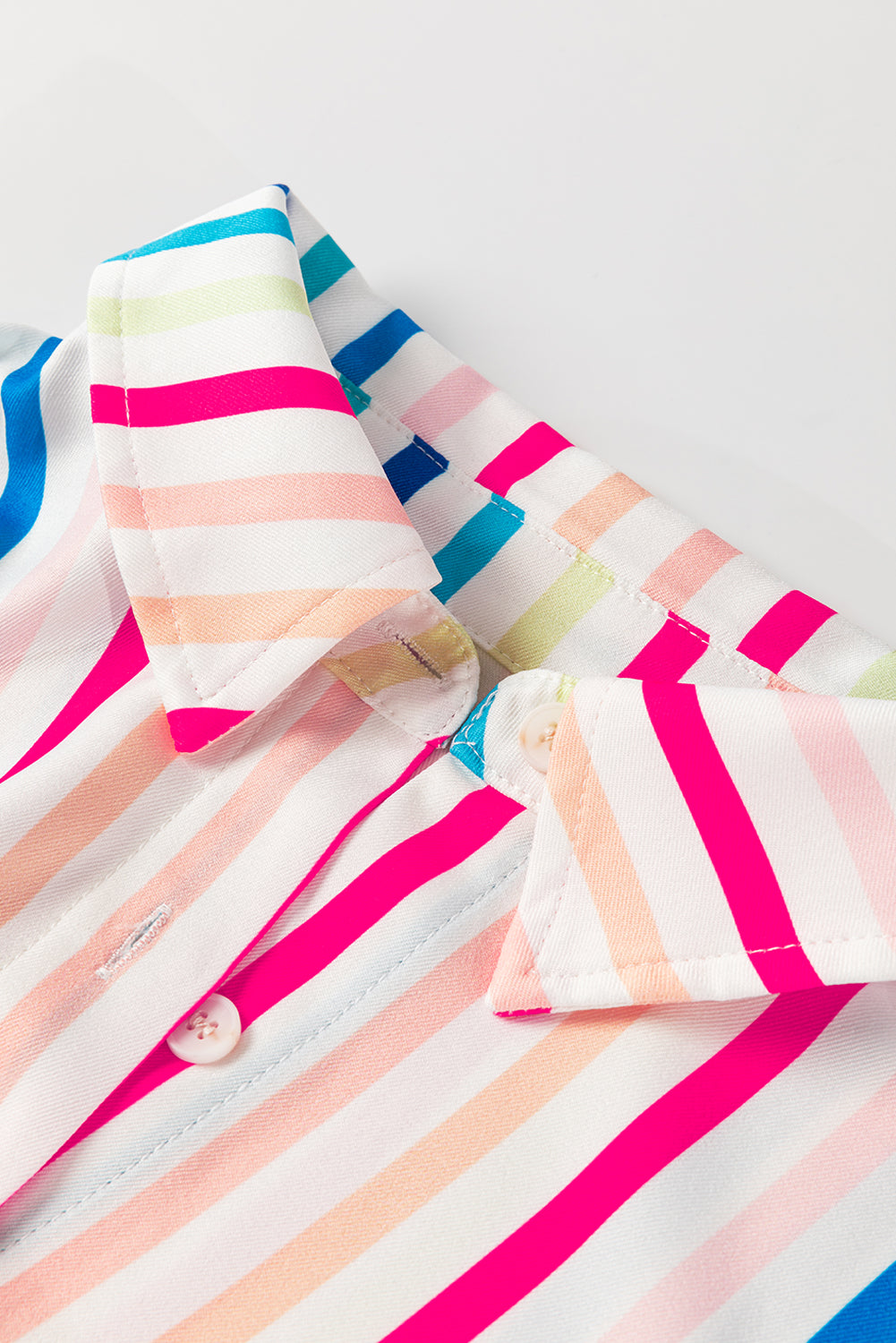 Pink Stripe Button Up Casual Shirt