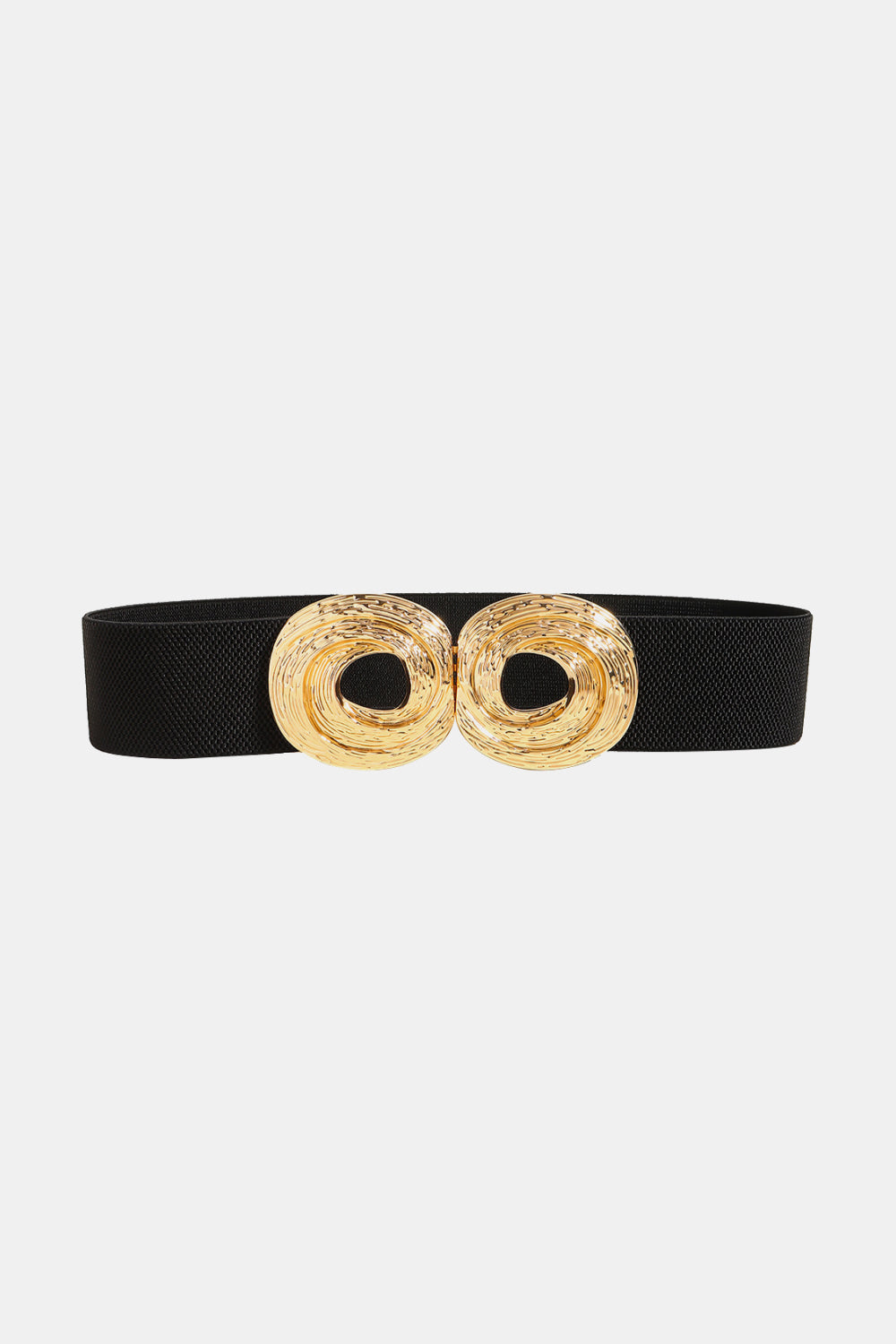 Stylish Elastic Belt with Gold Buckle