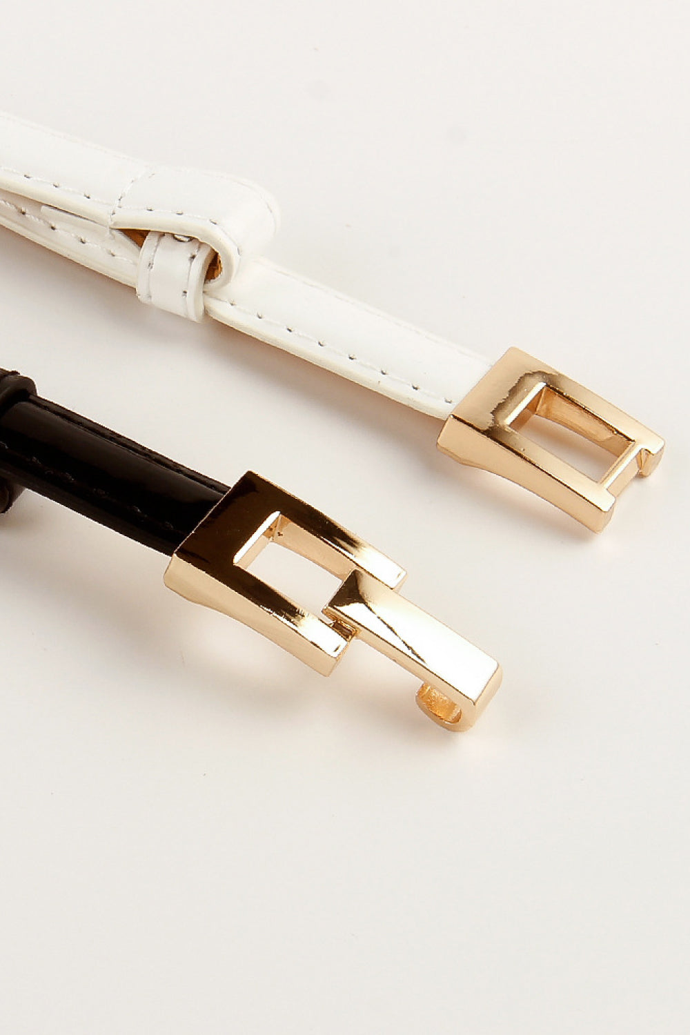 Skinny Belt with Gold Buckle