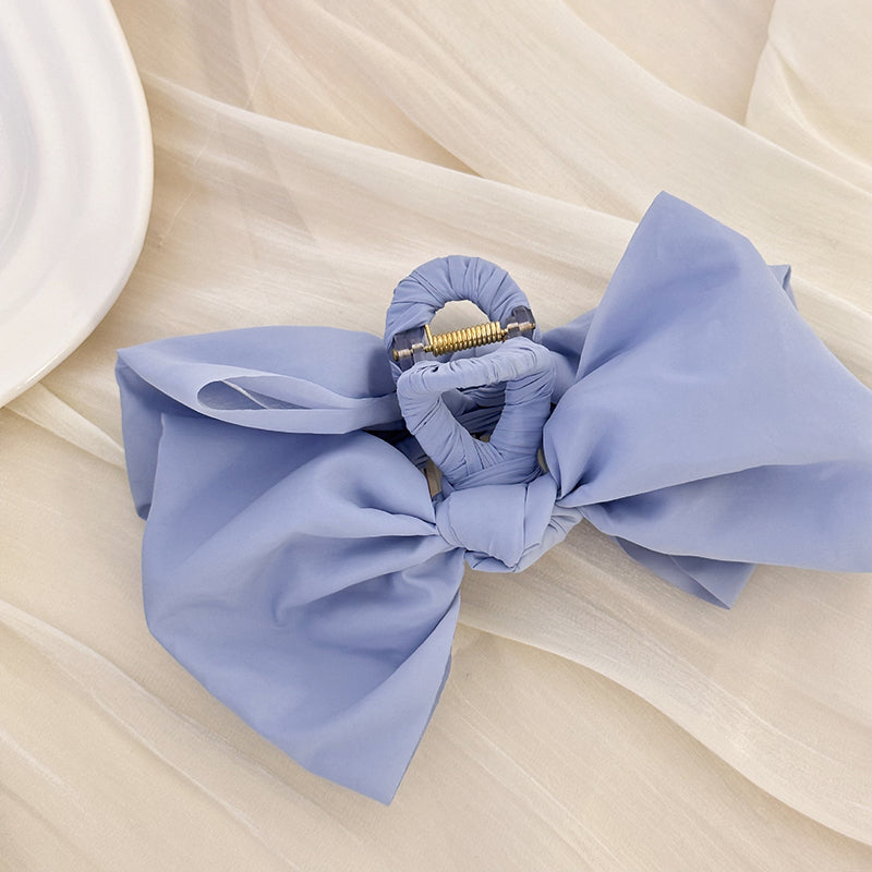 Plush Bow Hair Claw Clip