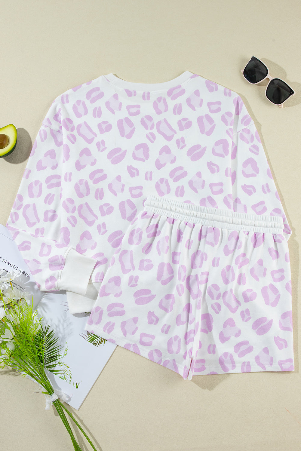 Pink Leopard Animal Print Loungewear Set