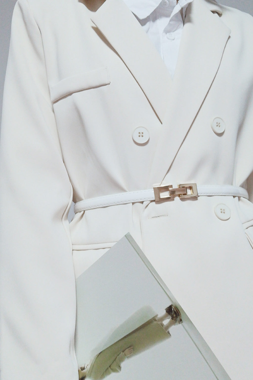 Skinny Belt with Gold Buckle