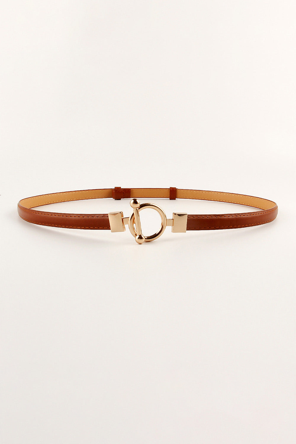 Toggle Buckle Skinny Belt