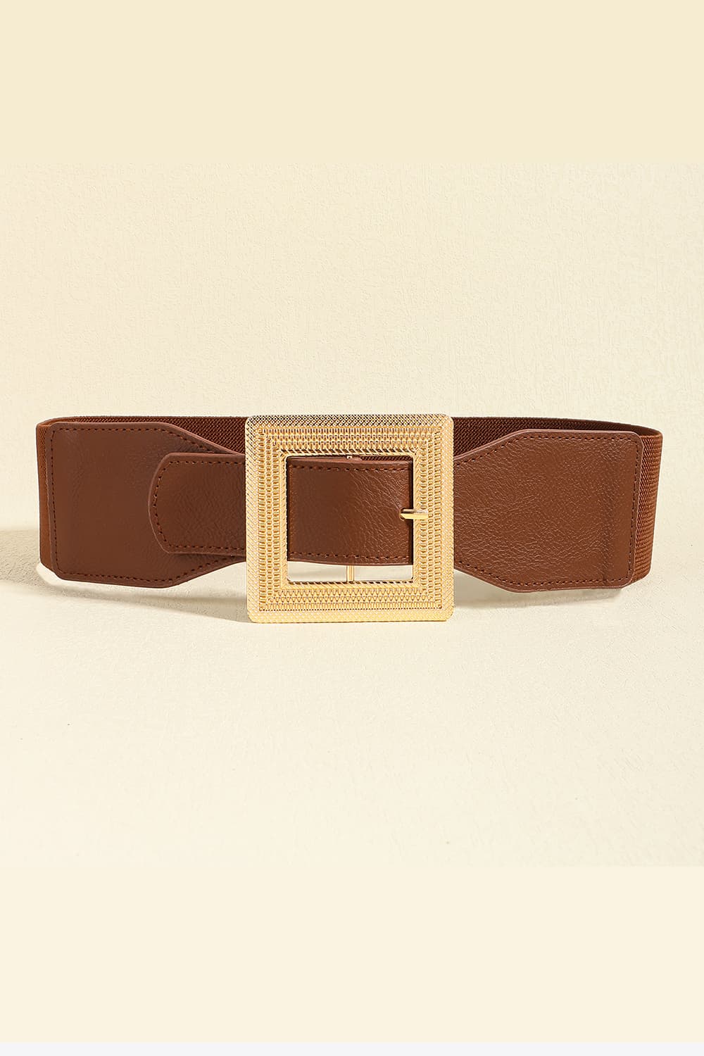 Stylish Gold Buckle Leather Belt