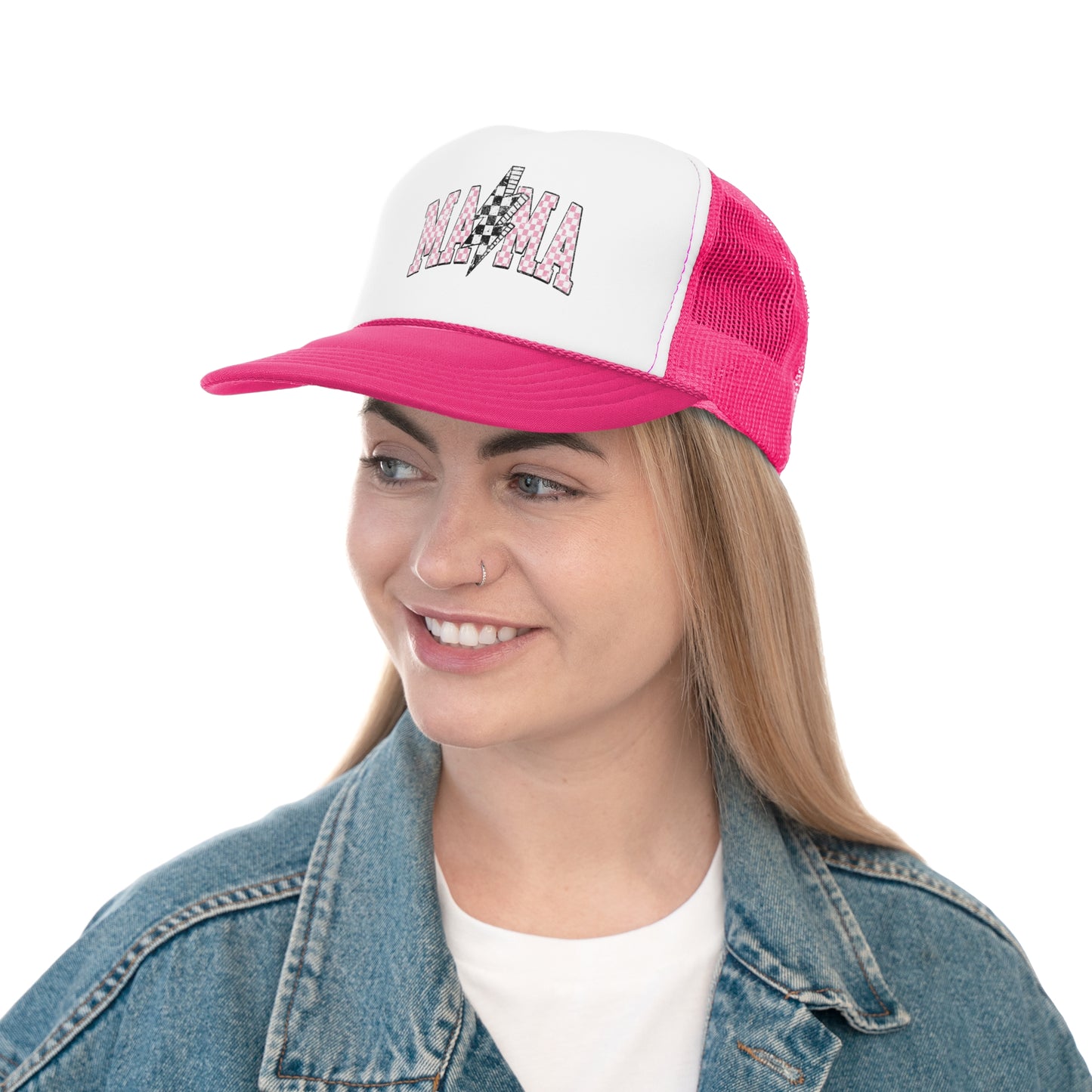MAMA Checkered Trucker Caps