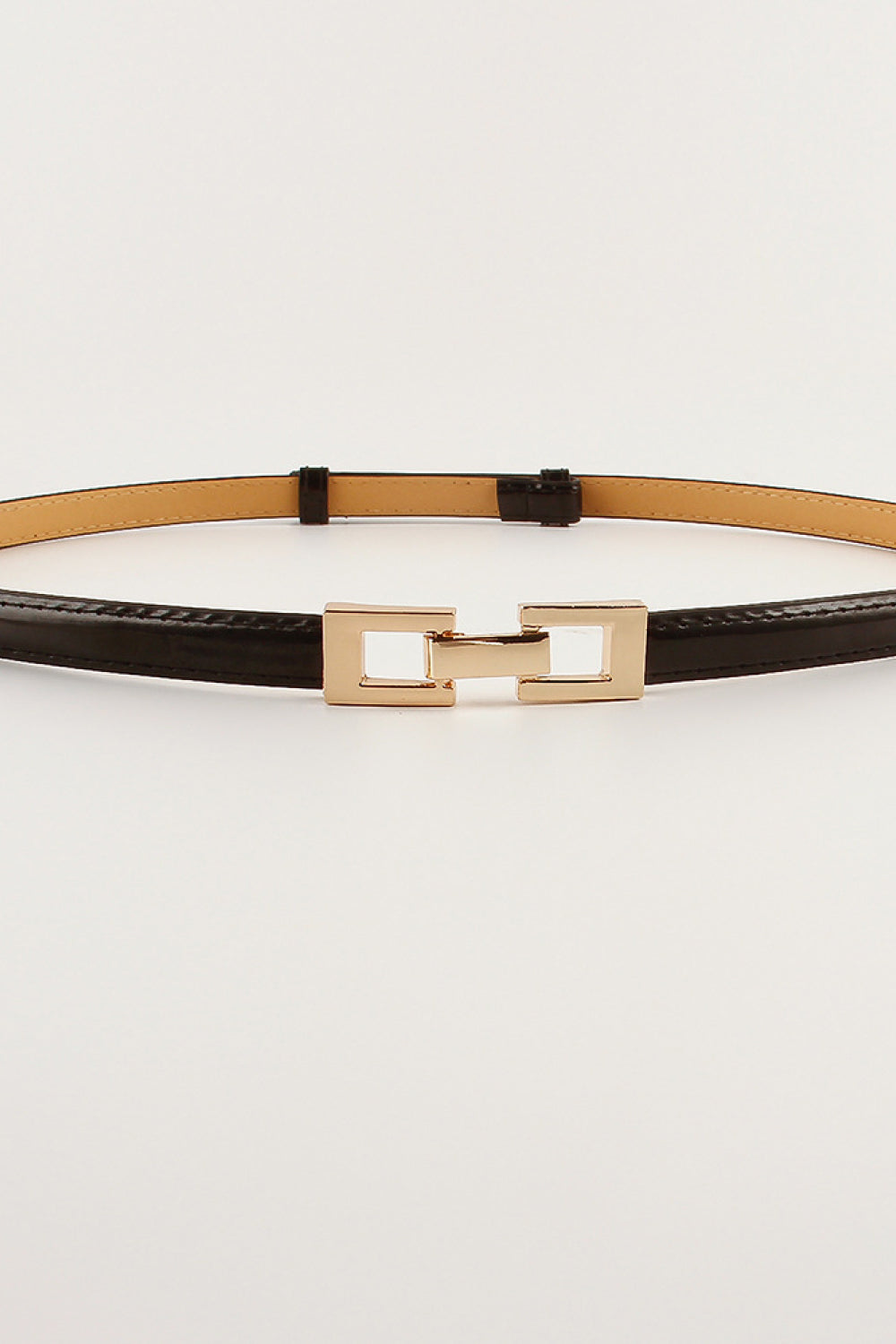 Skinny Belt with Gold Buckle