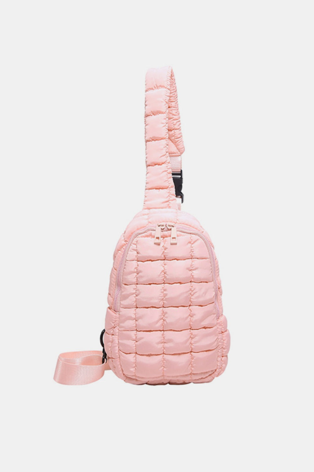Olive Green Quilted Crossbody Bag