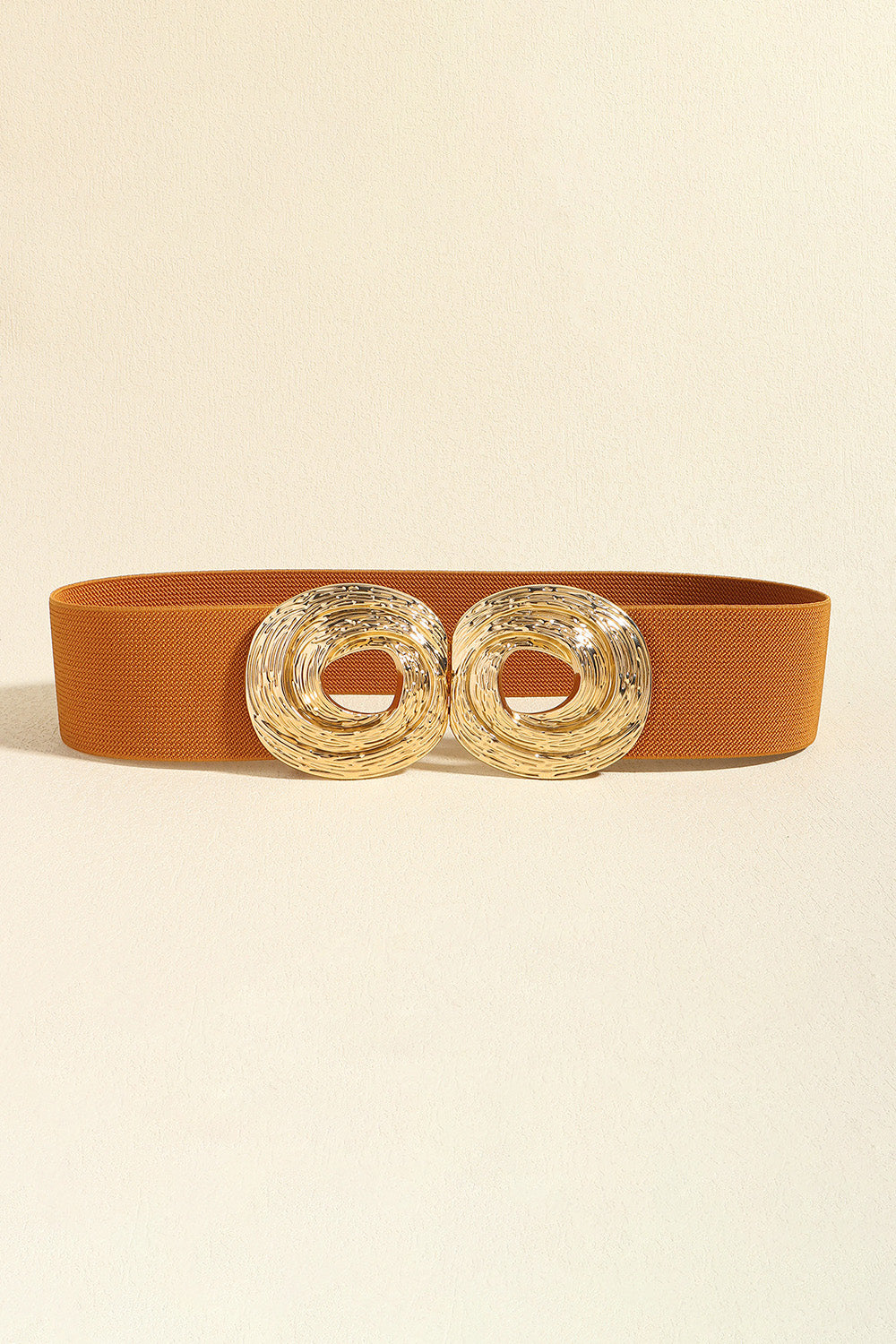Stylish Elastic Belt with Gold Buckle