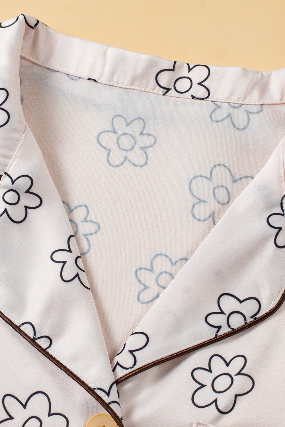 Dreamy Beige Floret Pajama Set