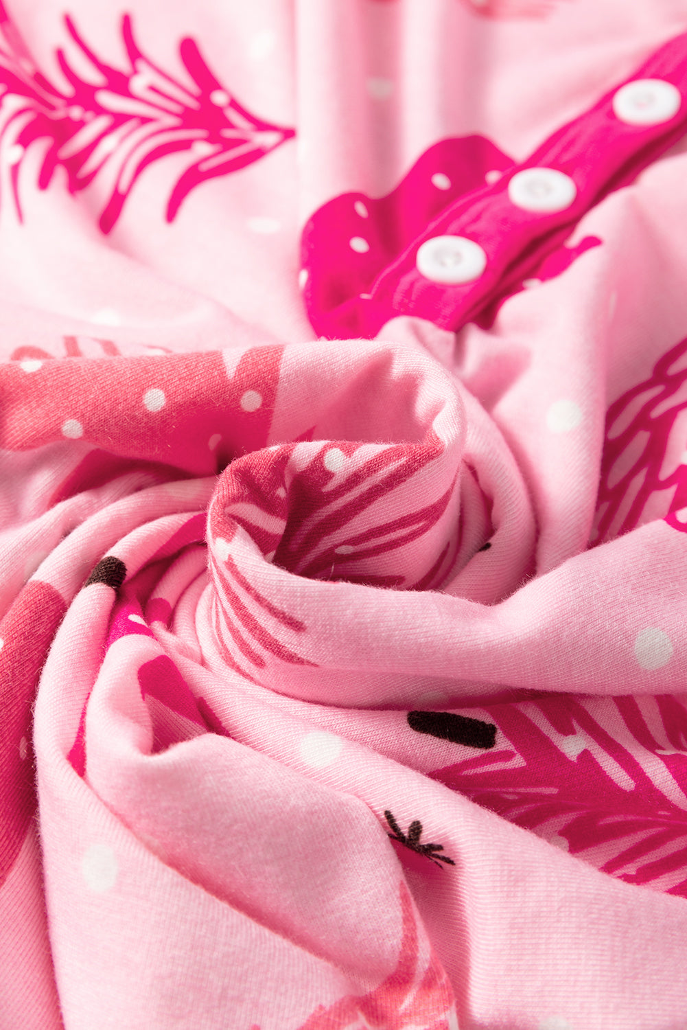 Pink Christmas Tree Print Lounge Set