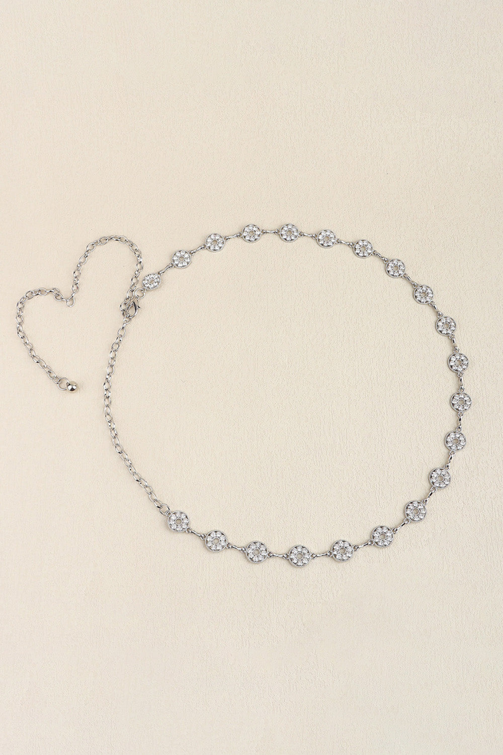 Rhinestone Decor Chain Belt