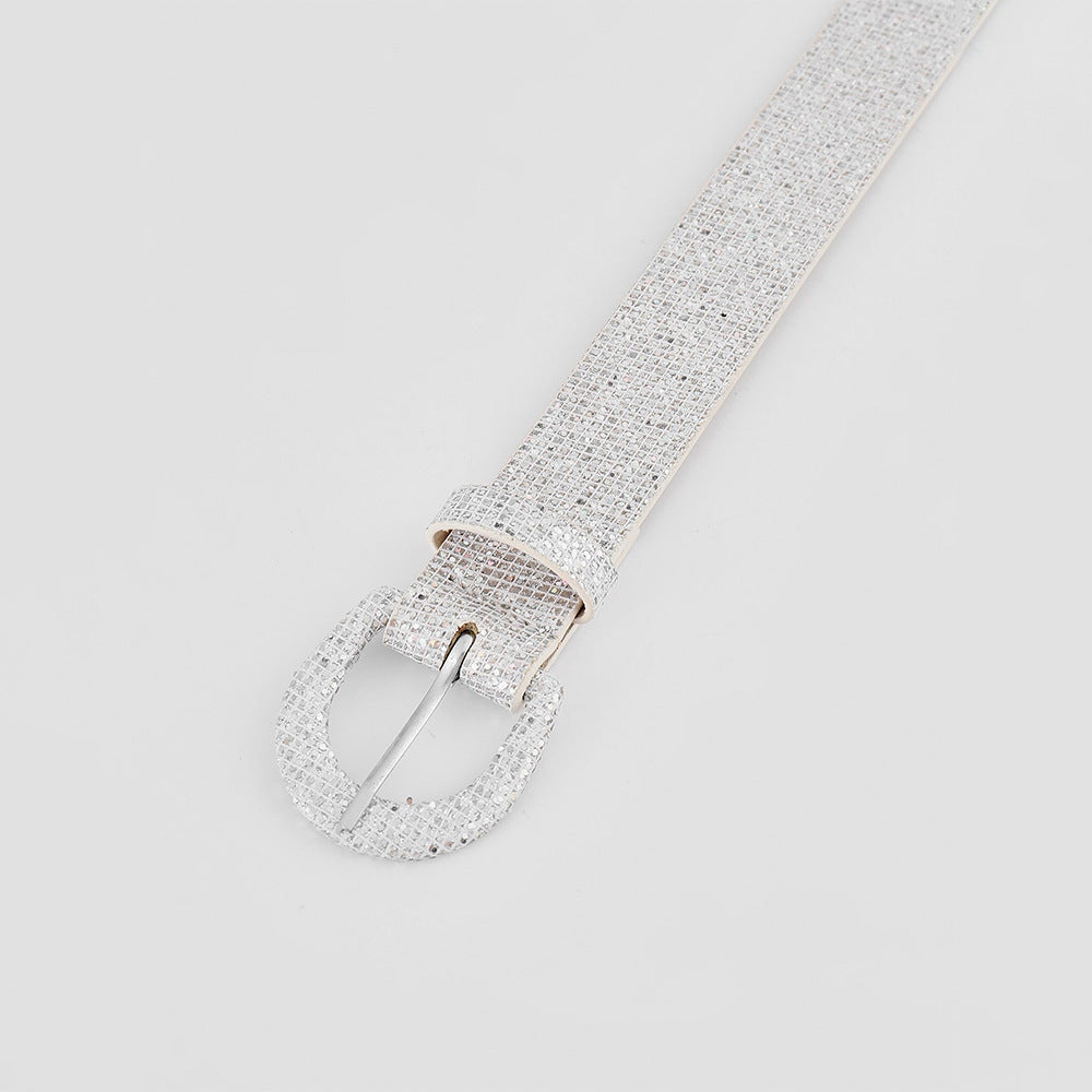 Sequin Leather Belt