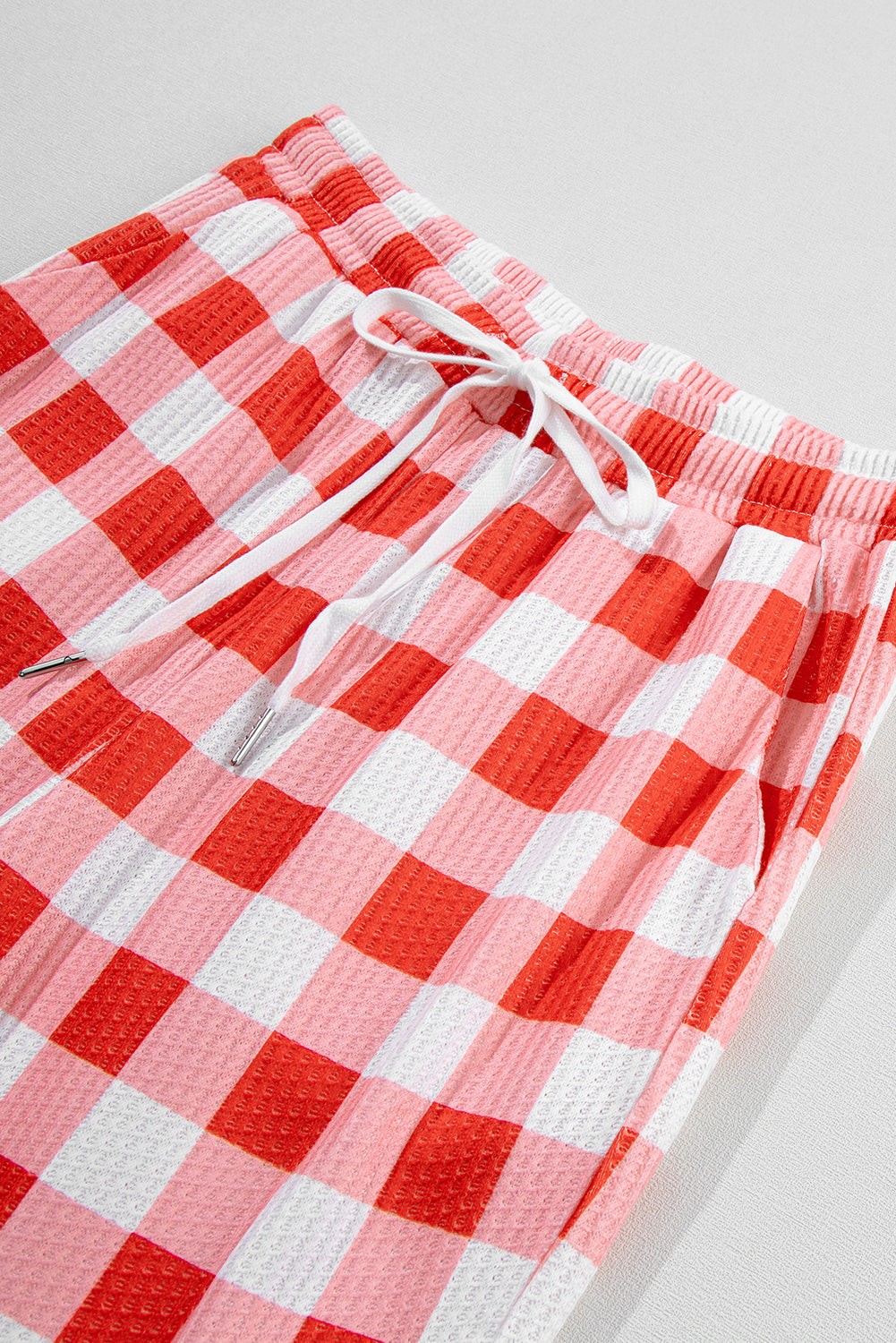 Claus Graphic Top Plaid Pants Lounge Set
