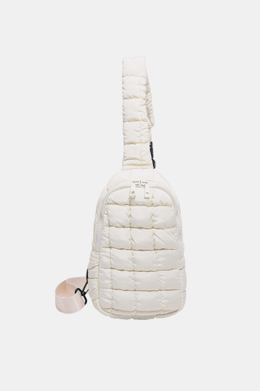 Olive Green Quilted Crossbody Bag